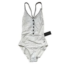 NWT $149 Morgan Lane White Eyelet Lace One Piece Swimsuit XS